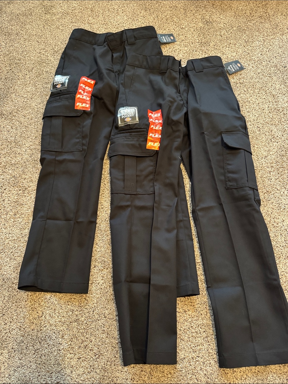 Dickies Men’s Black Cargo Regular Fit Pants  Lot of 2 size 30x30